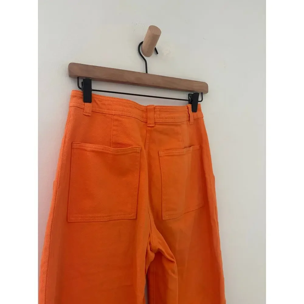 Wilfred Orange Utility Pants Size 4 Casual Straight Leg Cargo